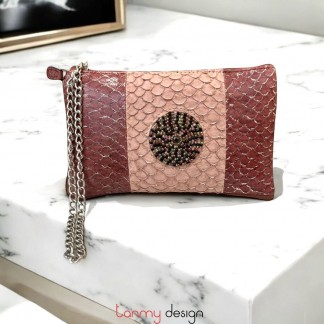 Pink and light pink fish leather Tilapia Wallet